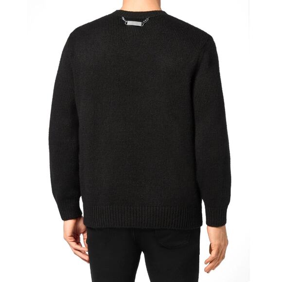 Philipp Plein Black Teddy Bear Round Neck Pullover Sweater Size XXL - Picture 2 of 11